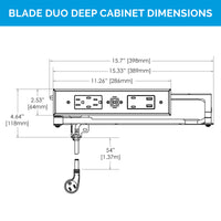 Thumbnail for 15 amp Blade Duo In Drawer Outlet - Deep Cabinet