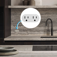 Thumbnail for Discreet hardwired outlet for modern kitchen backsplashes