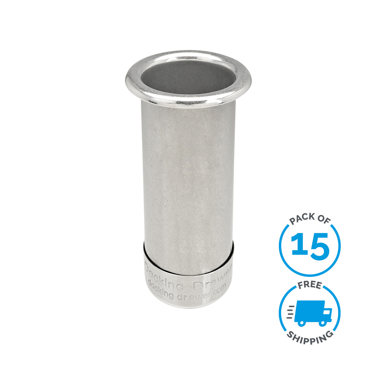 2" Stainless Steel Capped Bottom Canisters (Pack of 15)