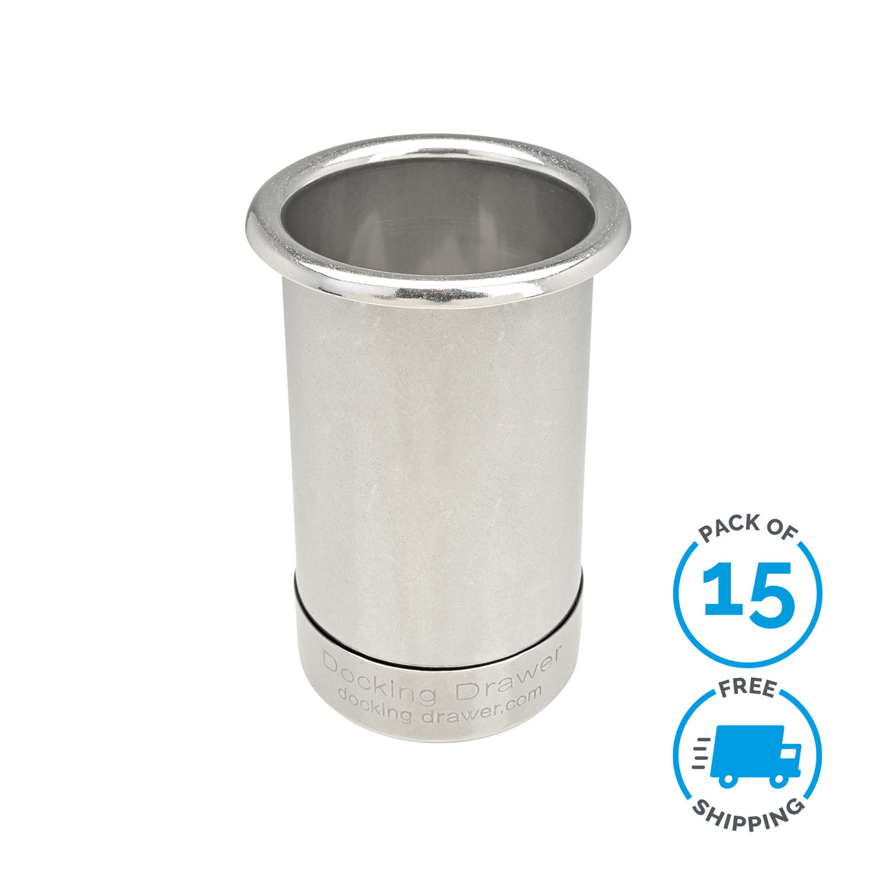 3" Stainless Steel Capped Bottom Canisters (Pack of 15)