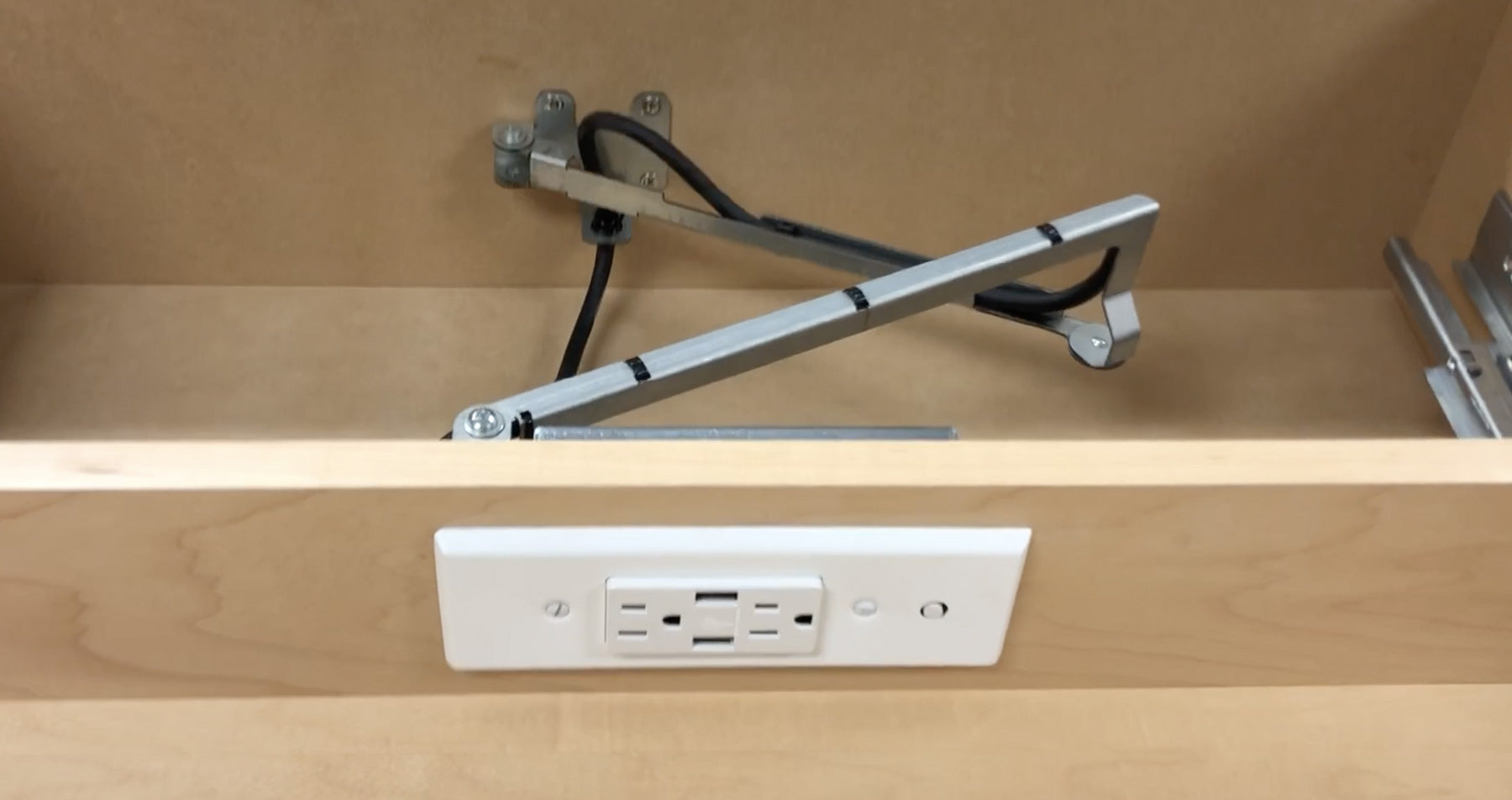Charging drawer outlet