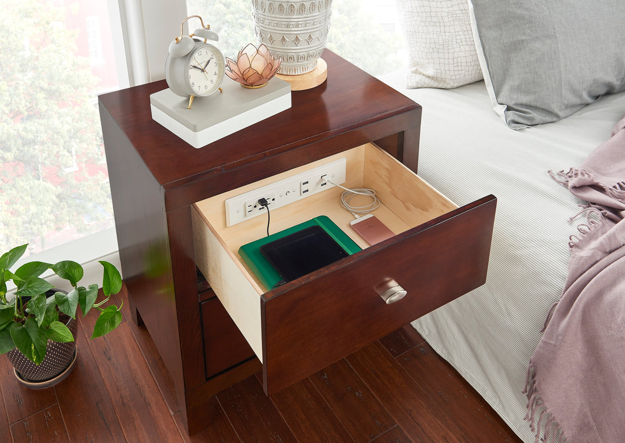 The One Upgrade Your Perfect Nightstand is Missing Docking Drawer