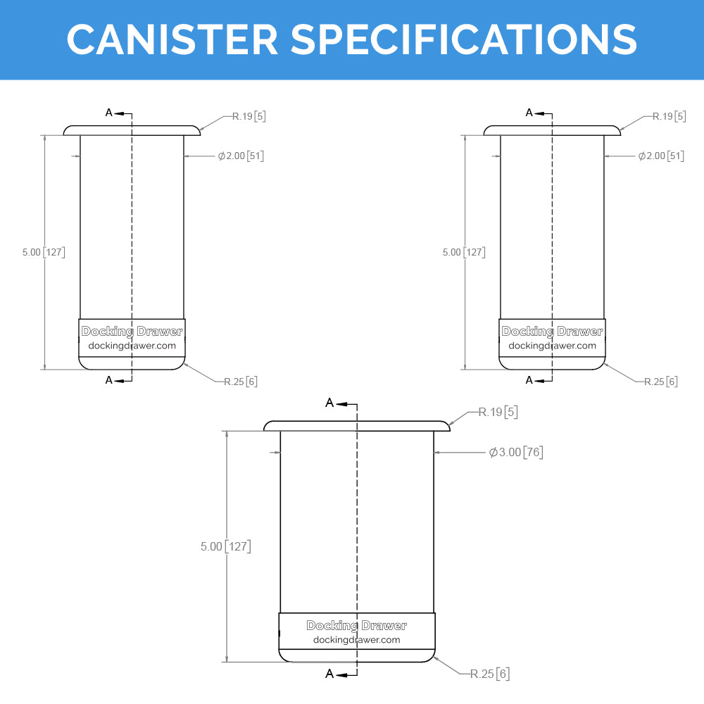 Docking Drawer Capped Canisters