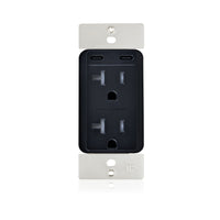 Thumbnail for 20 amp Tamper Resistant Outlet - (2) 65W USB-C & (2) AC