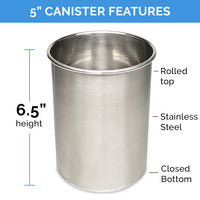 Thumbnail for Stainless Steel Closed Bottom Canisters