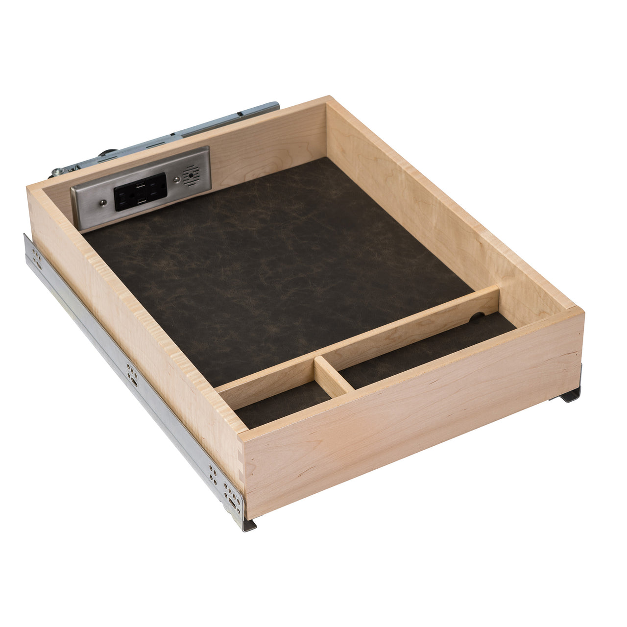 Preconfigured Charging Drawer for Frameless Cabinets – Docking Drawer