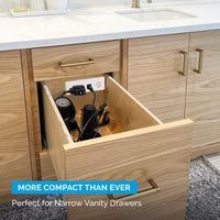 Thumbnail for in-drawer outlets perfect for narrow vanity drawers