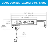 Thumbnail for 15 amp Blade In Drawer Outlet - Deep Cabinet