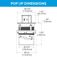 Thumbnail for 15 amp Tri-Power Countertop Pop-Up by Hubbell