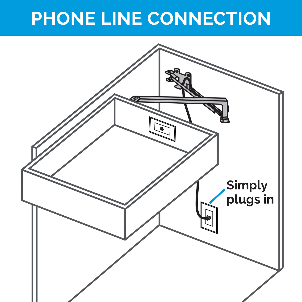 Cable Management Arms and Phone Line Connection