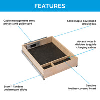 Thumbnail for Preconfigured Charging Drawer for Frameless Cabinets