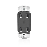 Thumbnail for Leviton USB4P 4.2A 4-Port USB Type-A Wall Outlet Charger