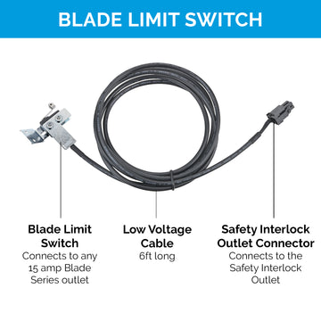 15 amp Safety Interlock Outlet with Blade Limit Switch